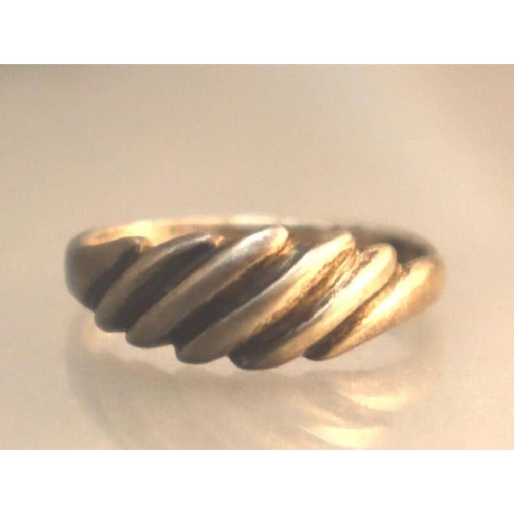 Vintage Sterling Swirl Ridge Ring Size 8